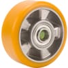 Single wheels with polyurethane tread, precision roller bearing 500 - 1000kg