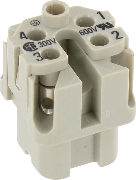 Insert F A 4P racc. à vis — réf. 09200042711