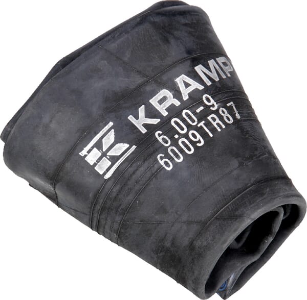 Chambre à air pour jante de Ø 9", 6.00-9, valve courbée 90° TR87, Kramp — réf. 6009TR87