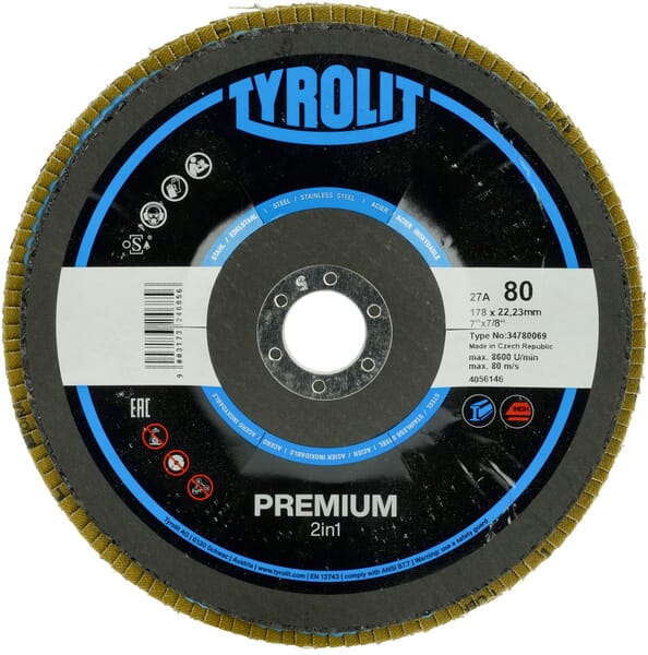 Disque à lamelles 178 mm K80 Forme 27A · réf. 34780069