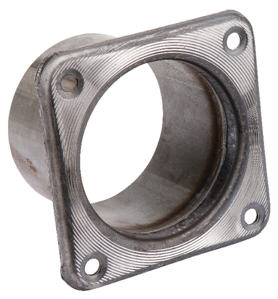 Čtyřhranná příruba s trubkou – černá