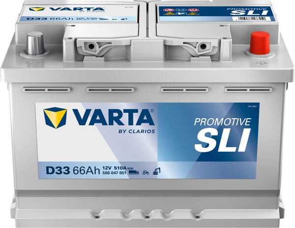 Batterie 12V 66Ah 510A D33 VARTA Promotive SLI — réf. 566047051
