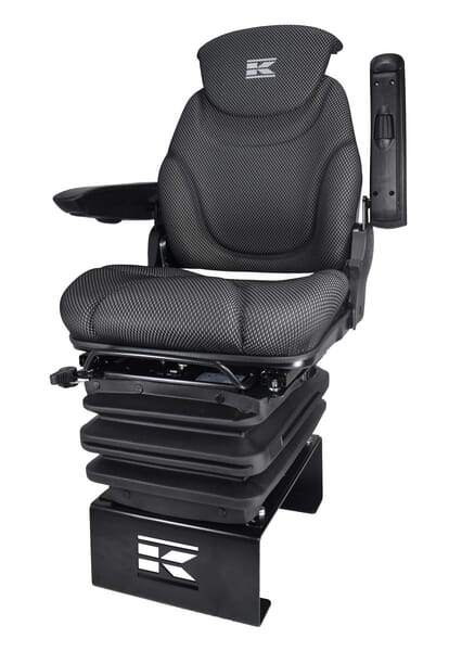 Siège K-Lux, à suspension pneumatique, 490 mm, 12 V, noir — réf. SKL8202480BB