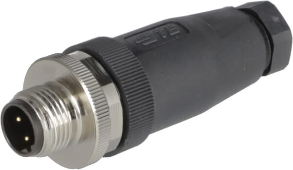 Bouchon d'obturation 4 P. Mâle M12 Code-B · réf. M1204MA18B