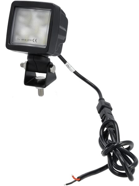 Lampe de travail LED, 45W, 6600lm, carrée, 10/30V, 80x68x80mm,Deutsch prise, faisceau large, tête pivotante — réf. LA10633