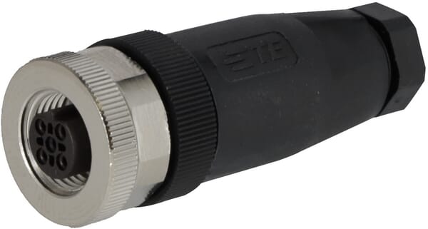 Bouchon d'obturation 4 P. Femelle M12 Code-B · réf. M1204FE18B