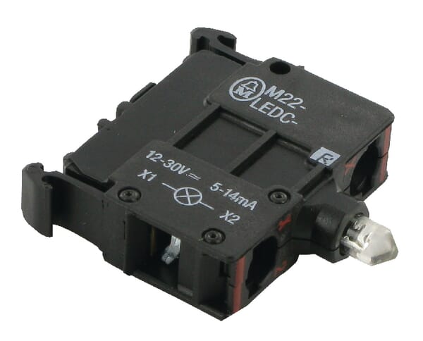 Elément LED rouge 12-30V bas · réf. M22LEDCR