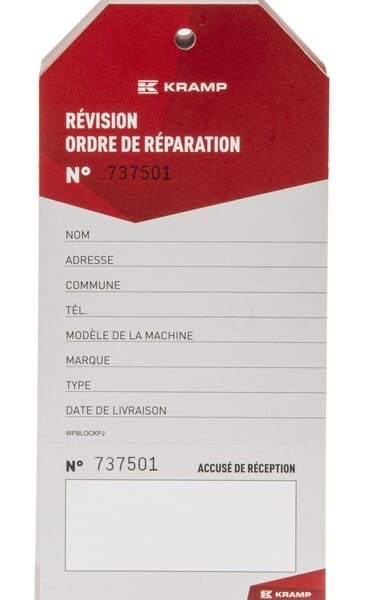 Carnet d'entretien (100 f.) FR — réf. WPBLOCKPJ