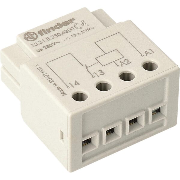 Relais monostable électromécanique pour montage en boîte, 1NO 12A/230V AC · réf. 133182304300