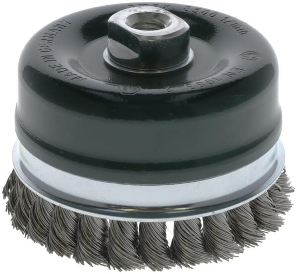Drátěný miskový kartáč M14, 100 mm, nerezová ocel