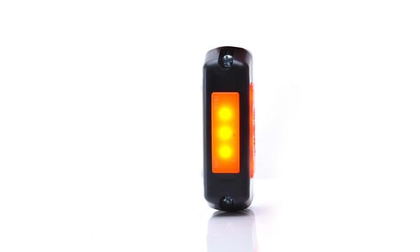 Feu de position avant/arrière/latéral LED, rectangulaire, 12-24V, 90x28x35,5 mm — réf. LA30090