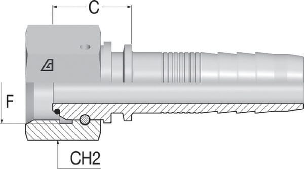 Embout F NS-DN32-1.1/4"BSP vue 2