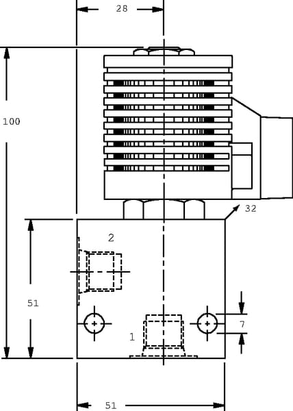 Valve 2/2 SVP08CDB 12VDC 3/8 vue 4