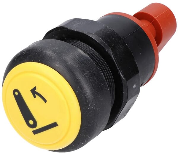 Interrupteur poussoir, relevage, rond, jaune · réf. 11801002PN
