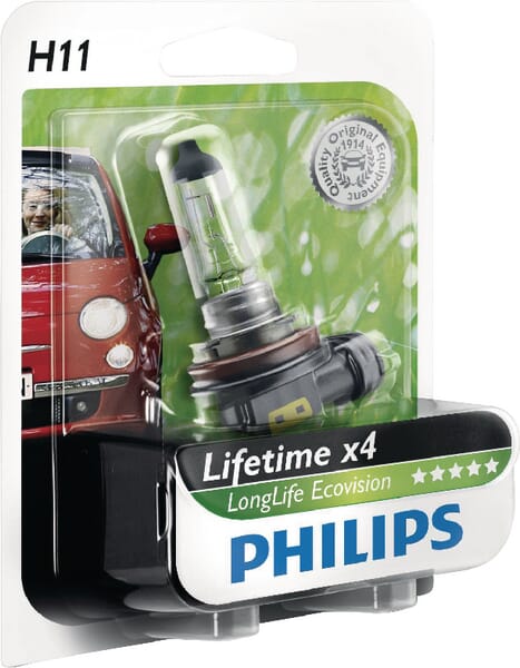 Ampoule halogène H11 12V 55W PGJ19-2 Philips · réf. GL12362LLECOB1
