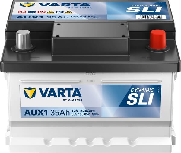 Batterie 12 V 35 Ah 520 A AUX 1 VARTA Dynamic AUX — réf. 535106052