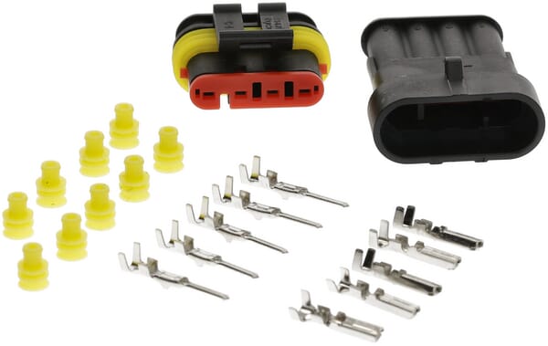 Jeu de connecteurs Superseal 4 fiches mâle + femelle — réf. LA890PAIR4PKR