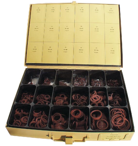 Sortiment fíbrových těsnicích kroužků Ø 4 - 30mm, 1600x