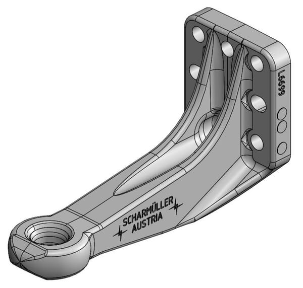 Oeillet de remorquage diamètre 40mm 110x100 M20 déporté ISO 5692-2 — réf. 006525200A02