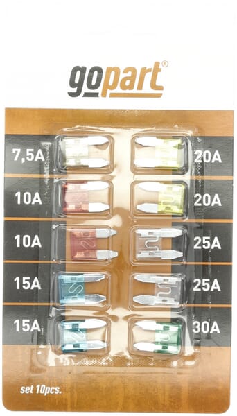 Jeu de 10 fusibles plats MINI · réf. 1410003399SET