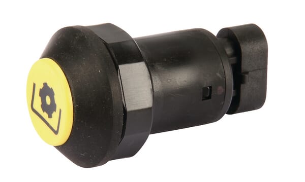 Poussoir, PTO, rond, jaune · réf. 11905003PN