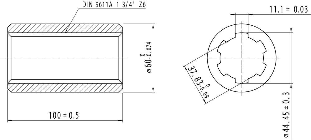 Tube 100L 1 3/4" vue 2