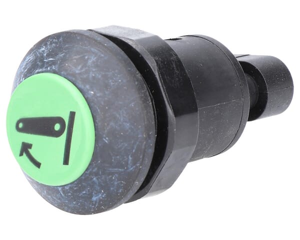 Interrupteur poussoir, relevage, rond, vert · réf. 11911013PN