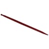 Loader tine, straight, square section 44x1250mm, pointed tip with M28x1.5mm nut, red, SHW