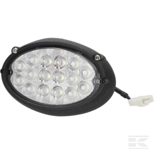 Phare travail LED ovale 2400 lumens 140° avec support