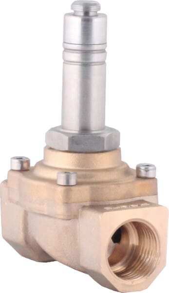 2/2 NC mosazné pouzdro 3/8"-1" vakuum/vzduch/voda, nepřímé ovládání, řada ESV 300..