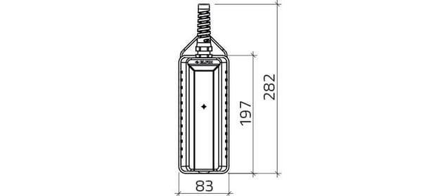 Bouton-poussoir suspendu, télécommande, non percé, gris  vue 2