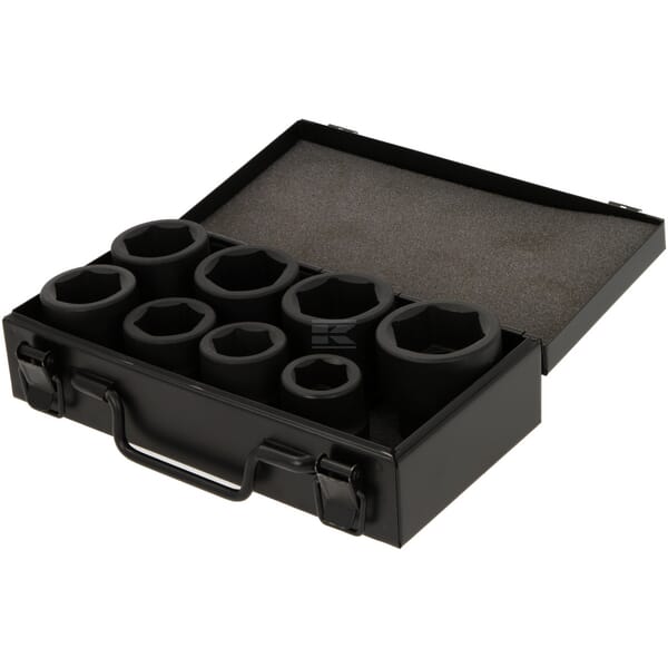 Coffret professionnel de 8 douilles a choc 3/4 6 pans Kramp