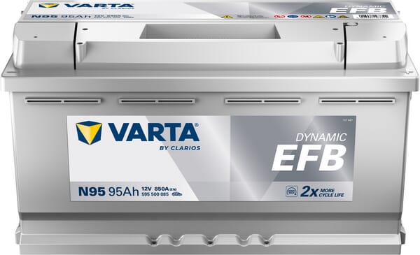 Batterie 12 V 95 Ah 850 A N95 VARTA Dynamic EFB — réf. 595500085