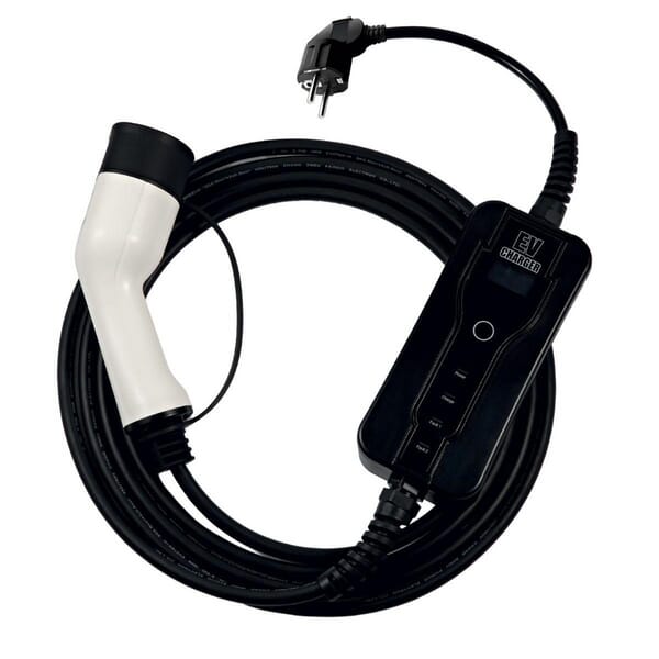 Câble de recharge EV Home, type 2, fiche UE, 3,7 kW, 8-16A, 5m · réf. EVCEU216WC