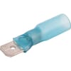 Flat tongue spade connector blue with heat crimp 1.5-2.5mm²