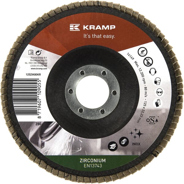 Disque lam. zircon 125mm K80 — réf. 125ZIK80KR