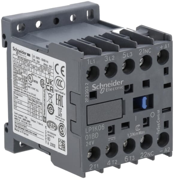 Contact. de puissan. 6A 2,2kW · réf. LP1K0601BD