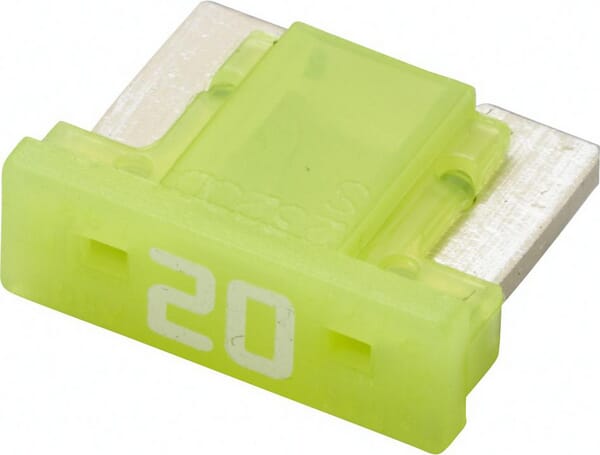Fusible mini blade low 20A longueur 8,4mm jaune pack 5x Hella · réf. 8JS728596332