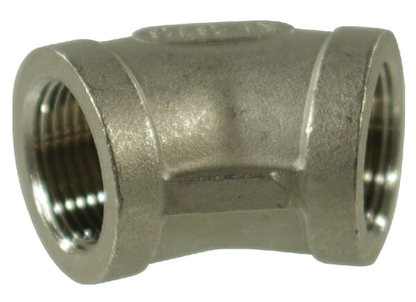 Tvarovka č.120 - Koleno 45° - 2x Vnitřní závit - Nerezová ocel 316
