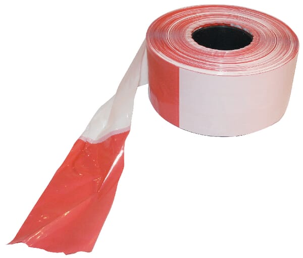 Ruban de chantier rouge/blanc 80mmx500m · réf. WB99362