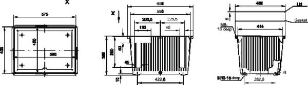 Reservoir en aluminium sans couvercle NG 70 vue 4