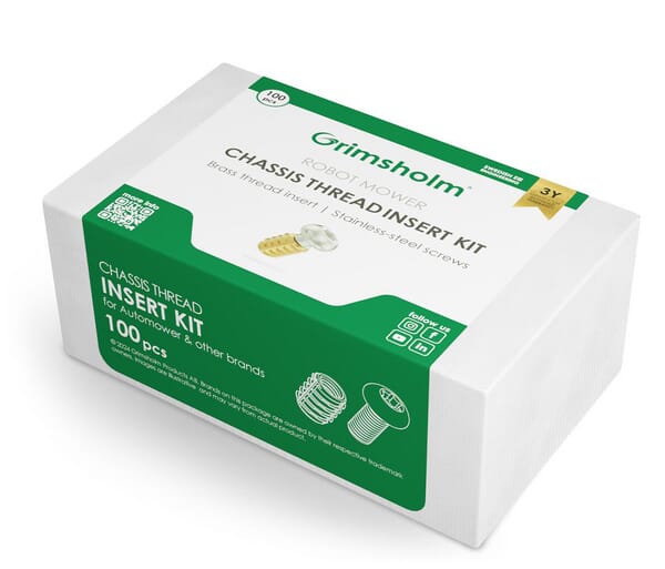 Kit d'inserts filetés pour châssis de tondeuse robot, 100x — réf. FGP7032