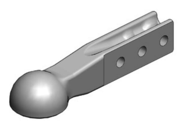 Oeillet d'attelage K80® H-Schaft 80x60 3 trous diamètre 25mm ISO 24347 · réf. 006519122A01