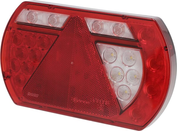 Feu arrière droit multifonction à LED, SMART, 12 V, 236x140x24,3 mm, Baïonnette 5 broches, Kramp — réf. L26060P5RH5SM