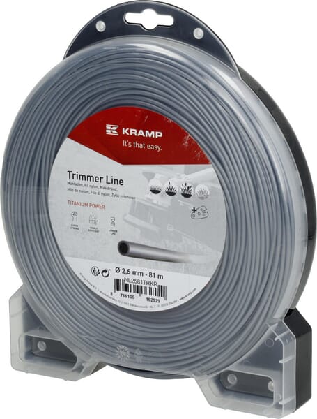 Fil de coupe Ø 2.5mm 81m rond Titanium Power gris Kramp — réf. NL2581TRKR
