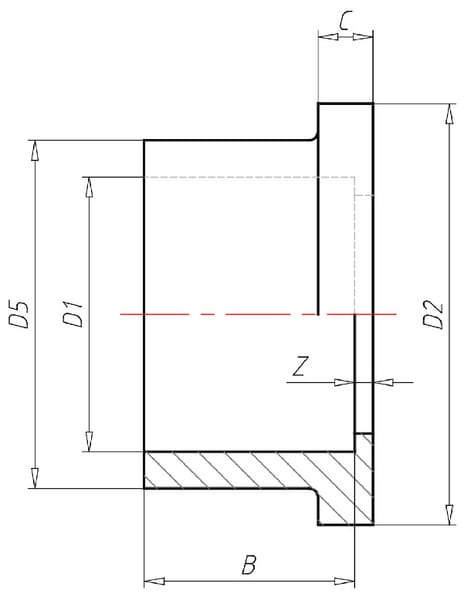 Douille à collet en PVC 160mm vue 2