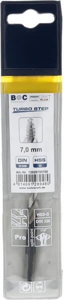 Vrták 7,0 mm HSS-DIN 338-G TURBO STEP