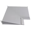 Corner board with lighting  - White / Aluminium