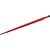Loader tine, straight, square section 37x800mm, pointed tip with M20x1.5mm nut, red, Battista Porteri