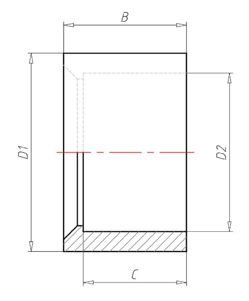 Manchon réducteur 90x75mm vue 3